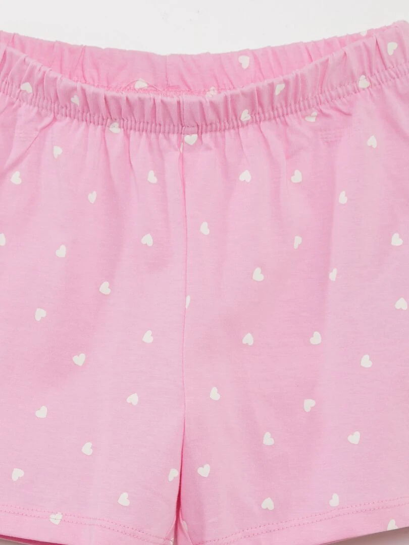 Ensemble pyjama imprimé   2 pièces   Rose