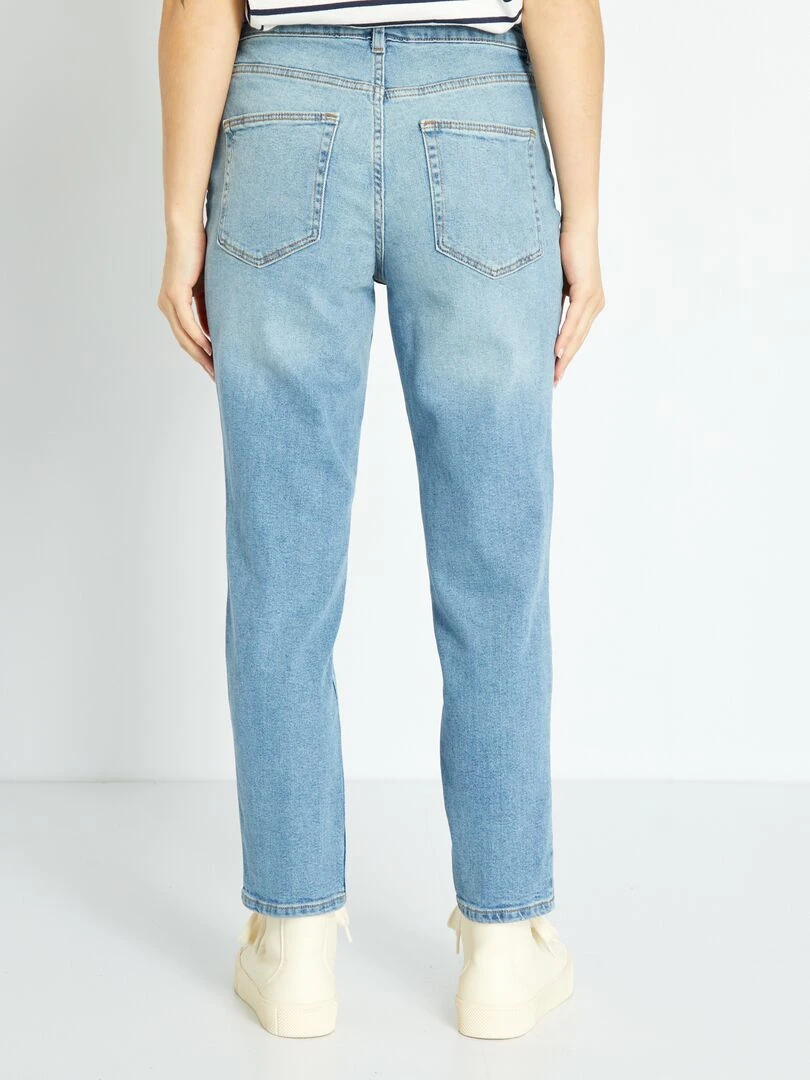 Jean mom à taille très haute   L28   Triple stone