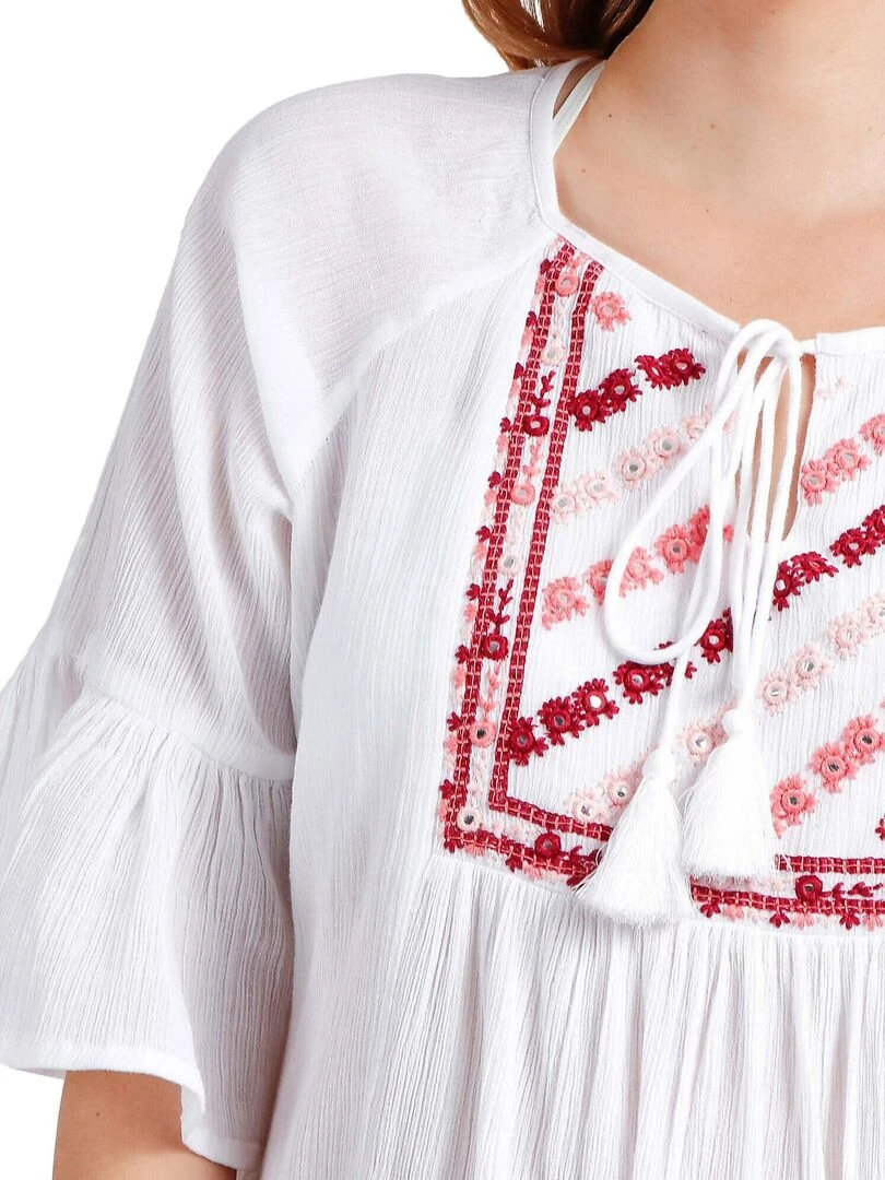 Robe estivale Paradise   Blanc
