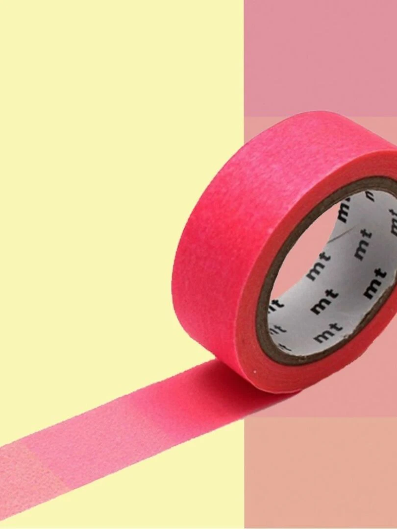 Masking tape dégradé fluo rose et jaune   1 5 cm x 7 m   N/A