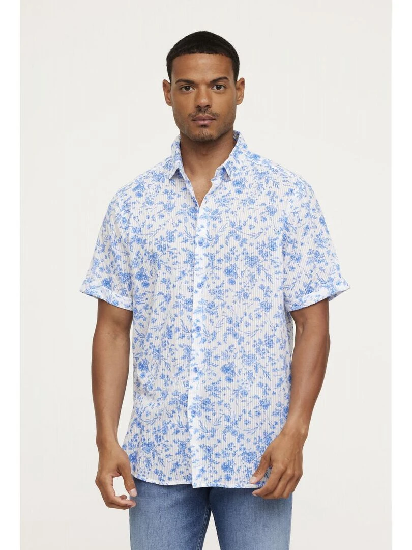 Lee Cooper Chemise manches courtes coton regular DULO Bleu gris