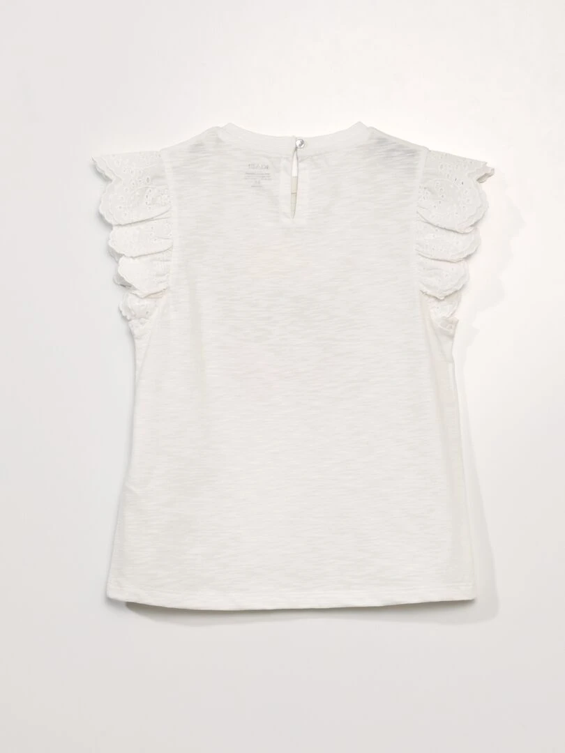 T shirt en jersey   BLANC