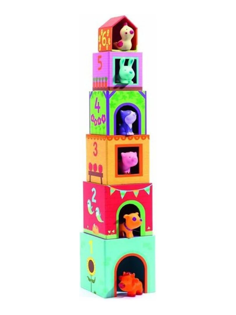 Topanifarm Cubes Gigognes Avec Animaux De La Ferme N/A