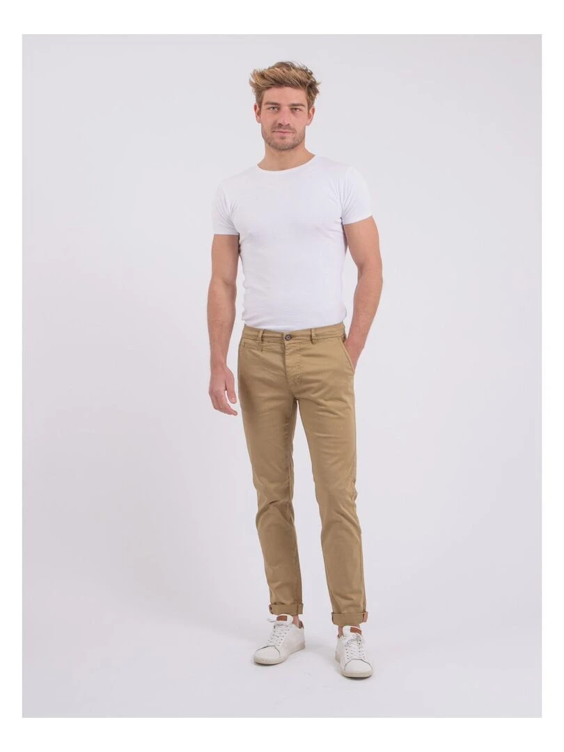 Pantalon chino CALES   Marron