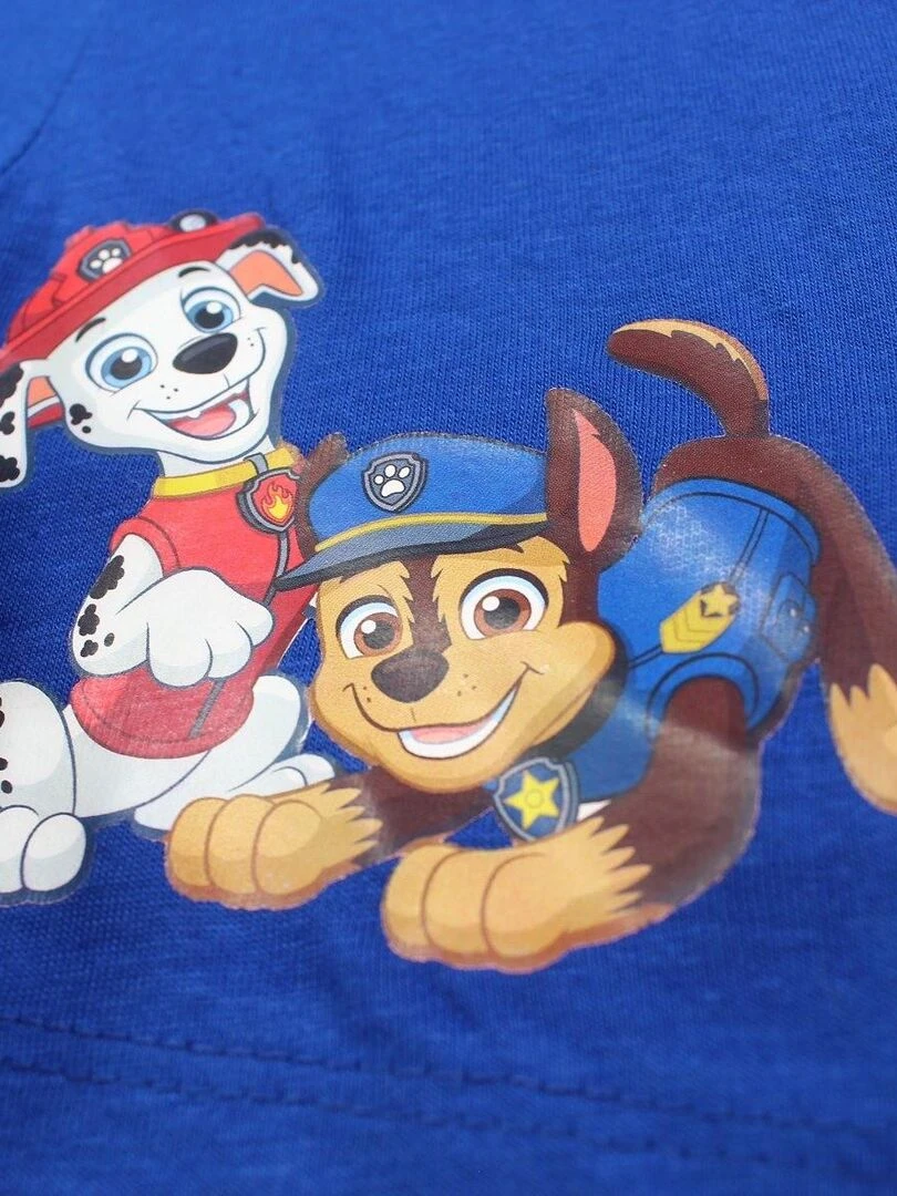 Paw Patrol   Ensemble ​​T shirt short garçon Imprimé La Pat' Patrouille   Bleu