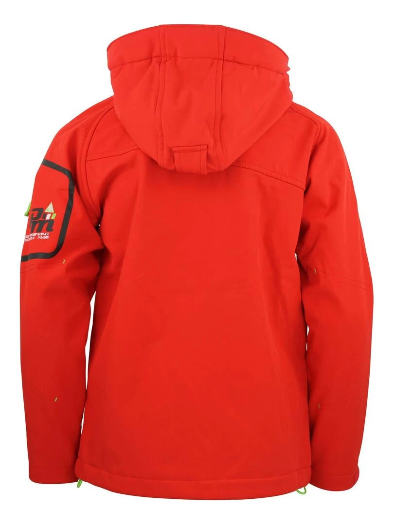Blouson softshell garçon ECOLOK PEAK MOUNTAIN Rouge