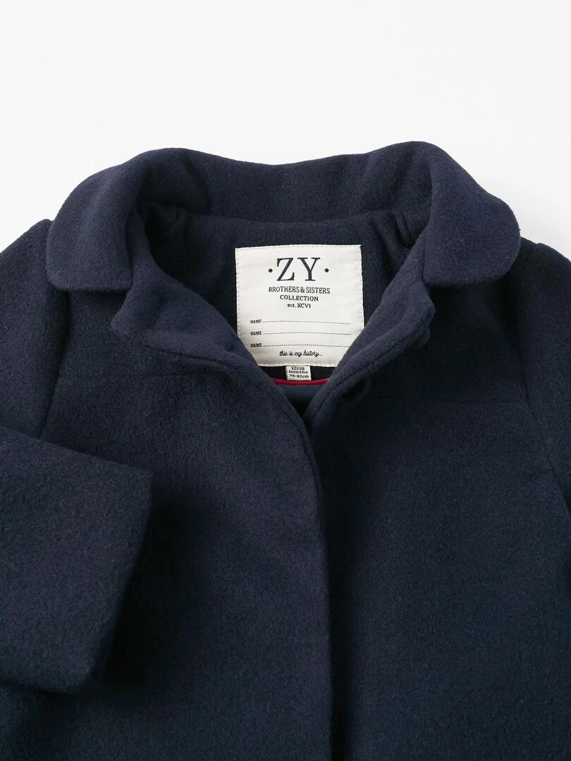Manteau pour Bébé Fille  NOËL   Bleu foncé