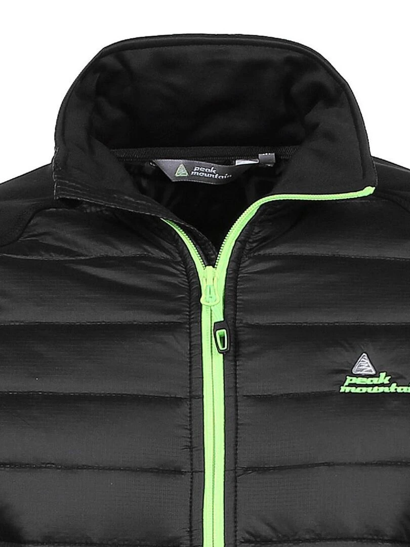 Blouson polar shell homme CALER   PEAK MOUNTAIN   Noir Vert