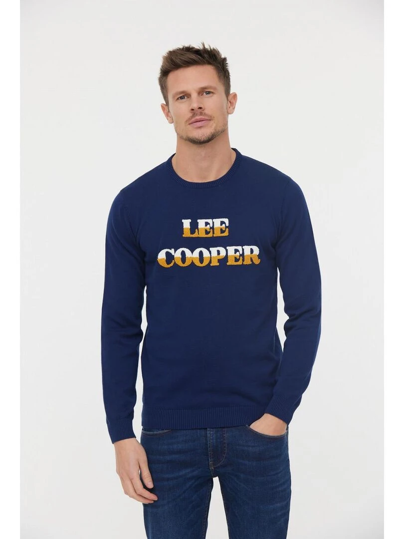 Lee Cooper Pull manches longues coton regular CLUZALI Bleu marine