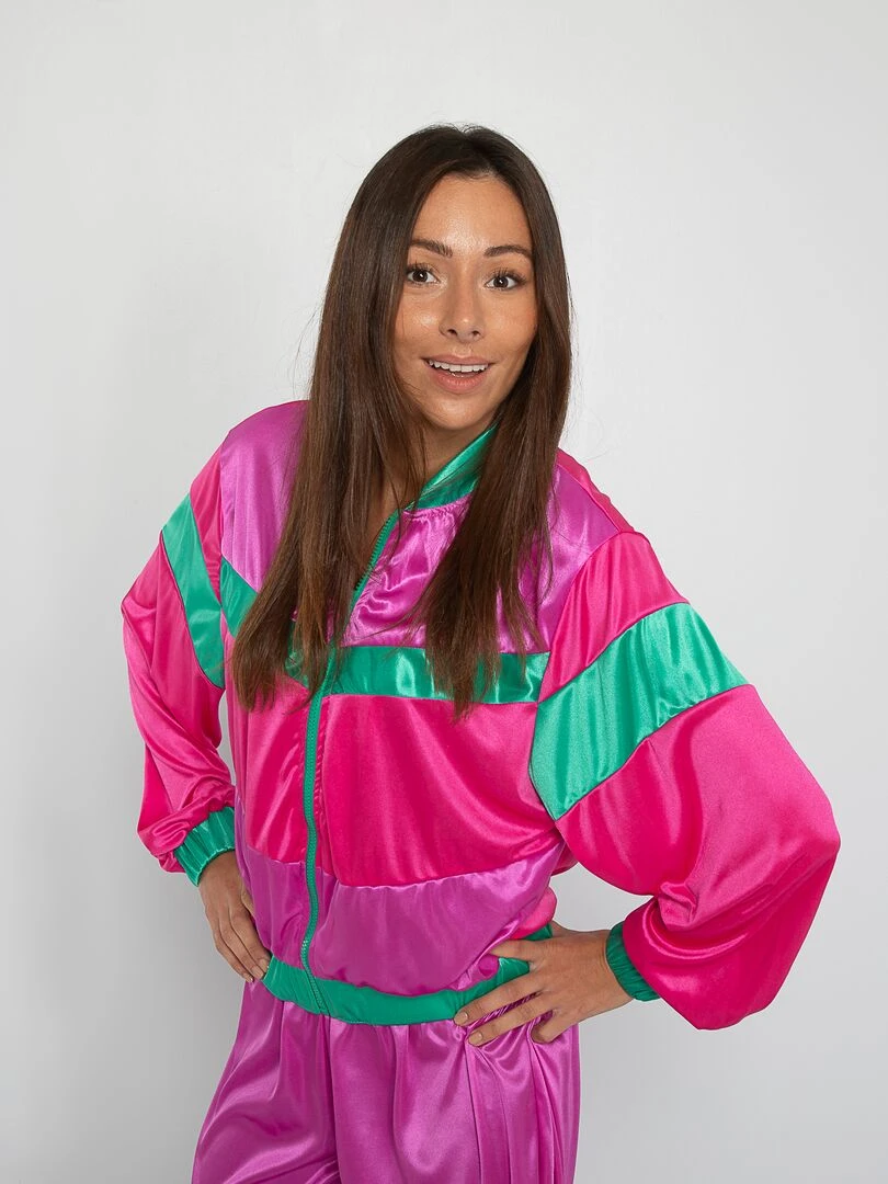 Déguisement années 80   rose/vert