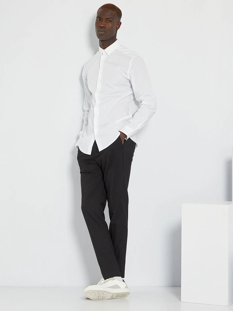Chemise droite blanche blanc