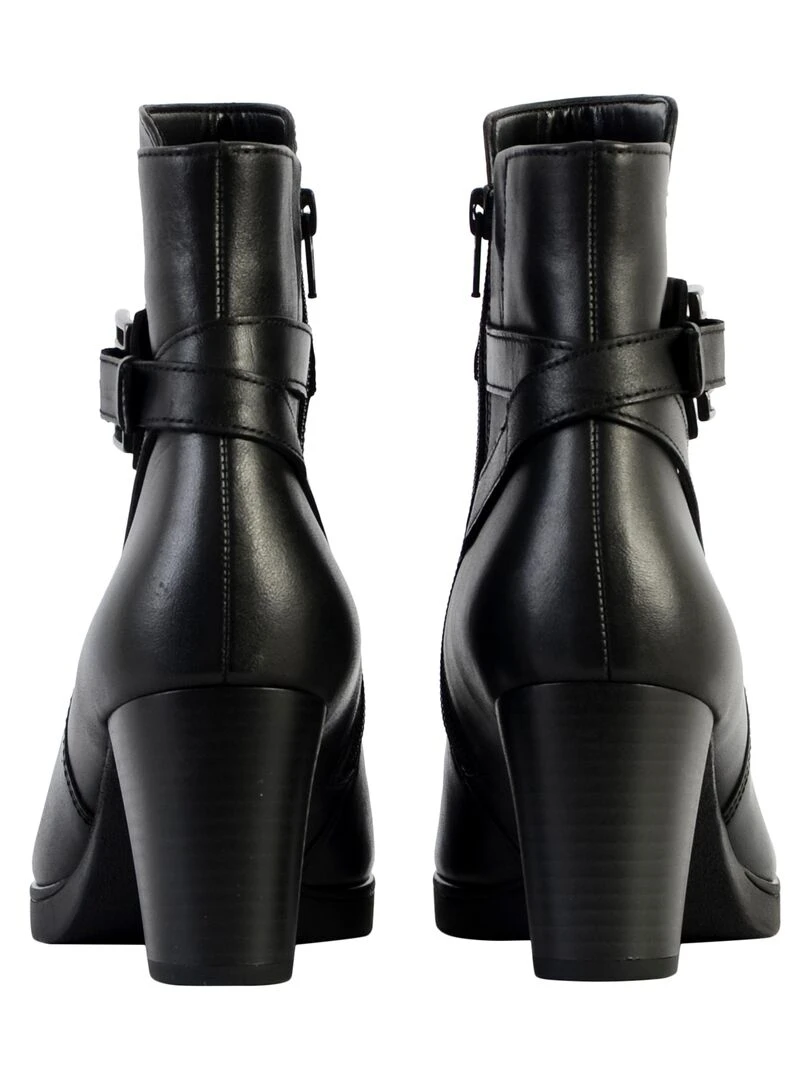 Bottine Talon Cuir Gabor Foulardcalf   Noir