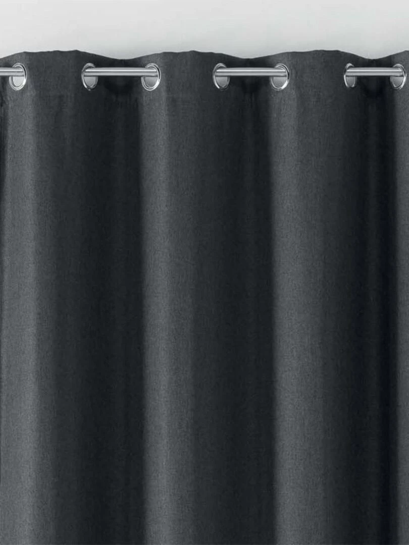 Rideau à œillets occultant tissé 135x240 cm Tramina anthracite Gris