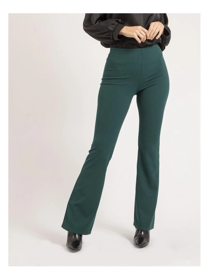 Pantalon flare ETIENNA Vert forêt