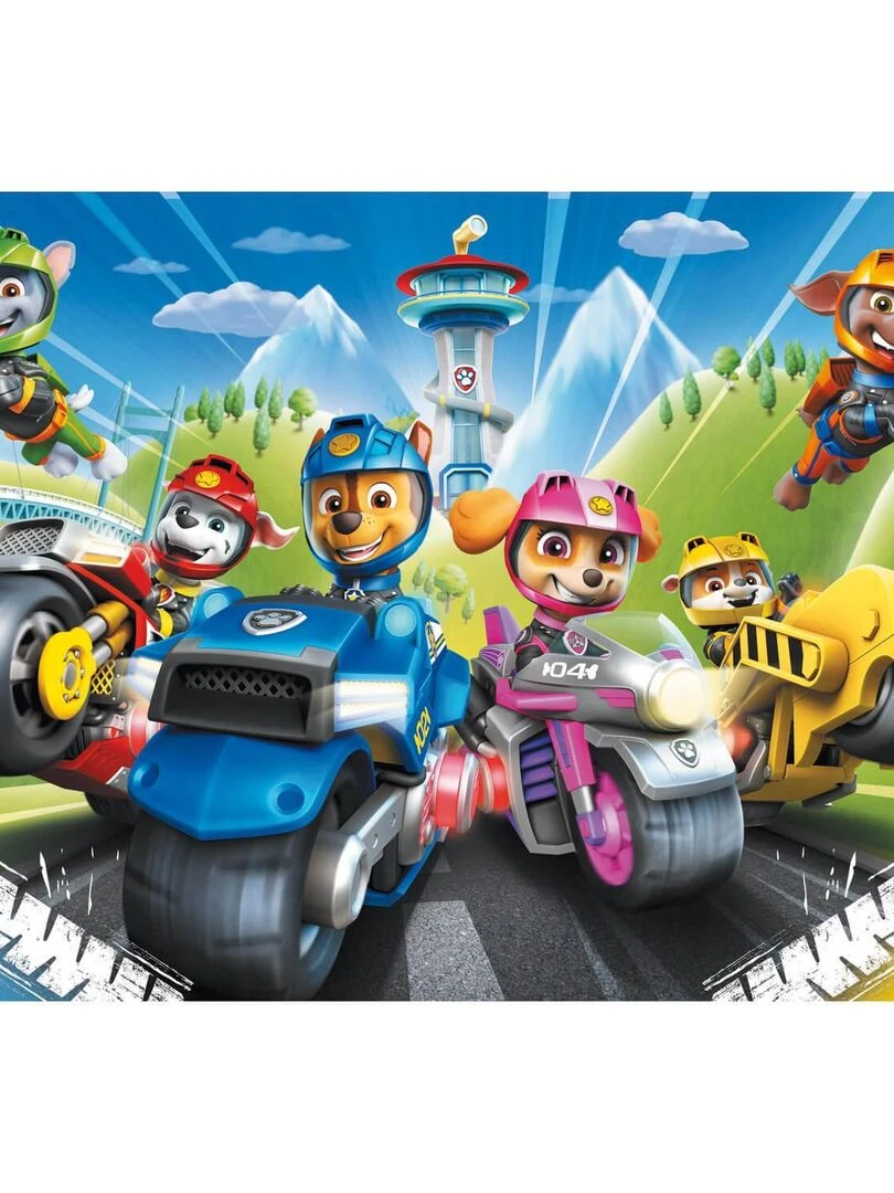 Puzzle 100 pièces : Pat'Patrouille (Paw Patrol) : la Pat'Patrouille à moto N/A