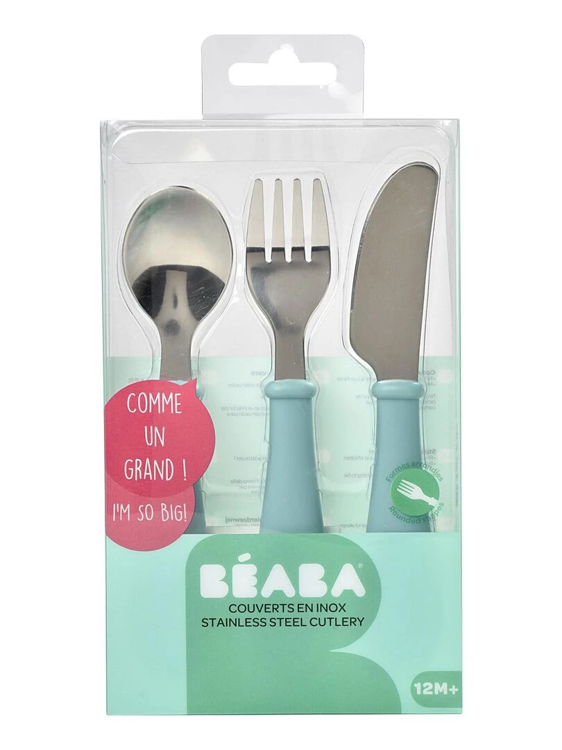 Set de 3 couverts inox airy green Vert