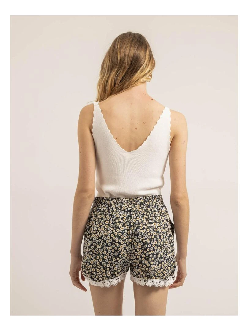 Short dentelle XIAME Bleu marine