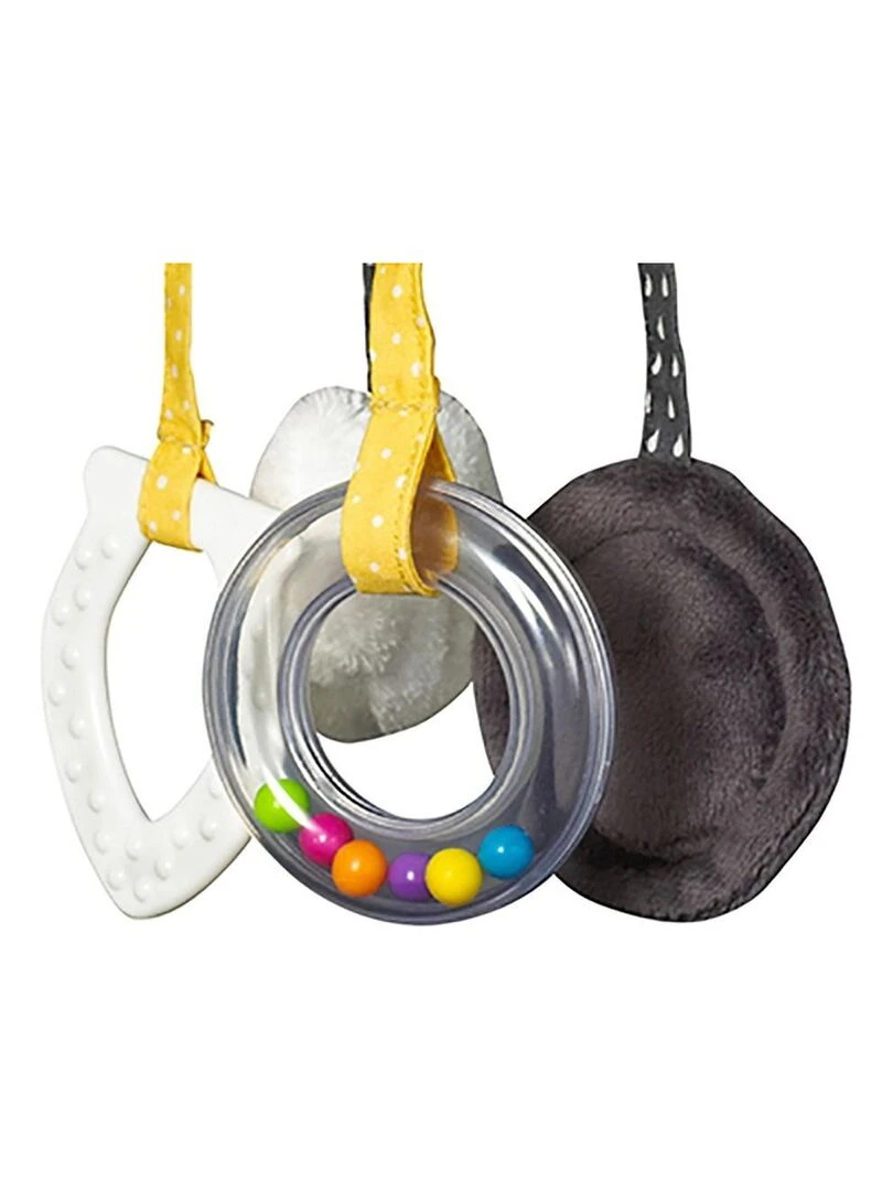Jouet d'activités enfant Eléphant en velours gris SAUTHON Gris
