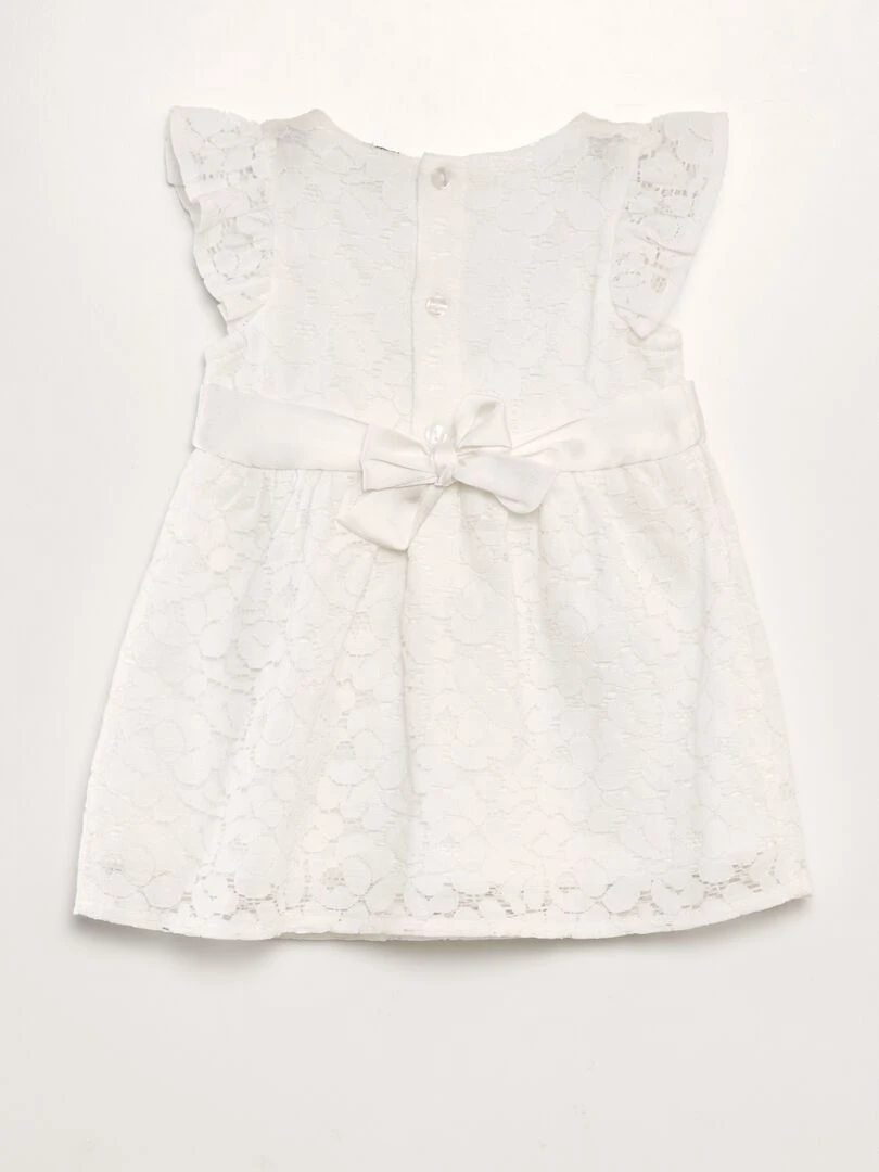 Robe de cérémonie en dentelle blanc