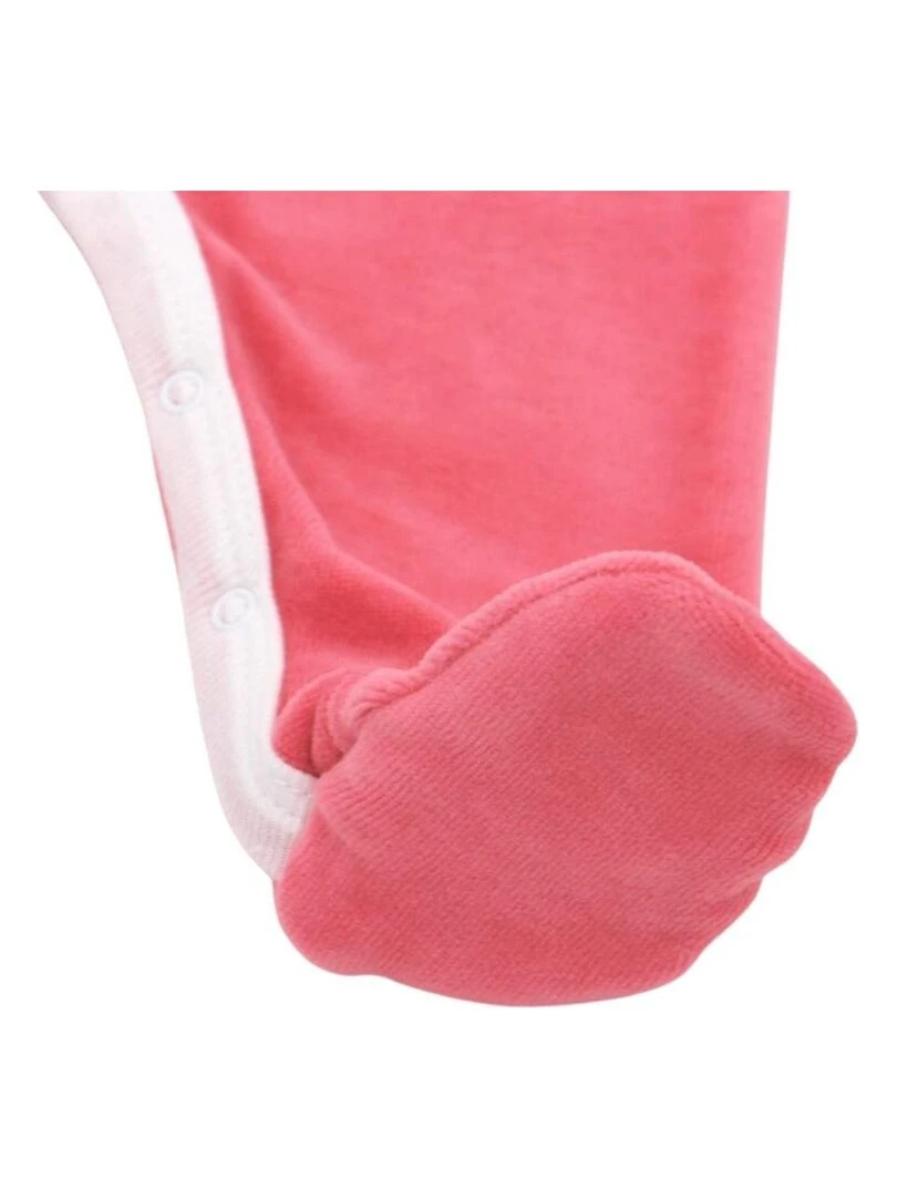 Pyjama velours   100% coton biologique   1 à 6 mois   Rouge
