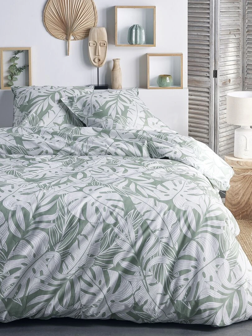 Parure de lit 2 personnes Vert
