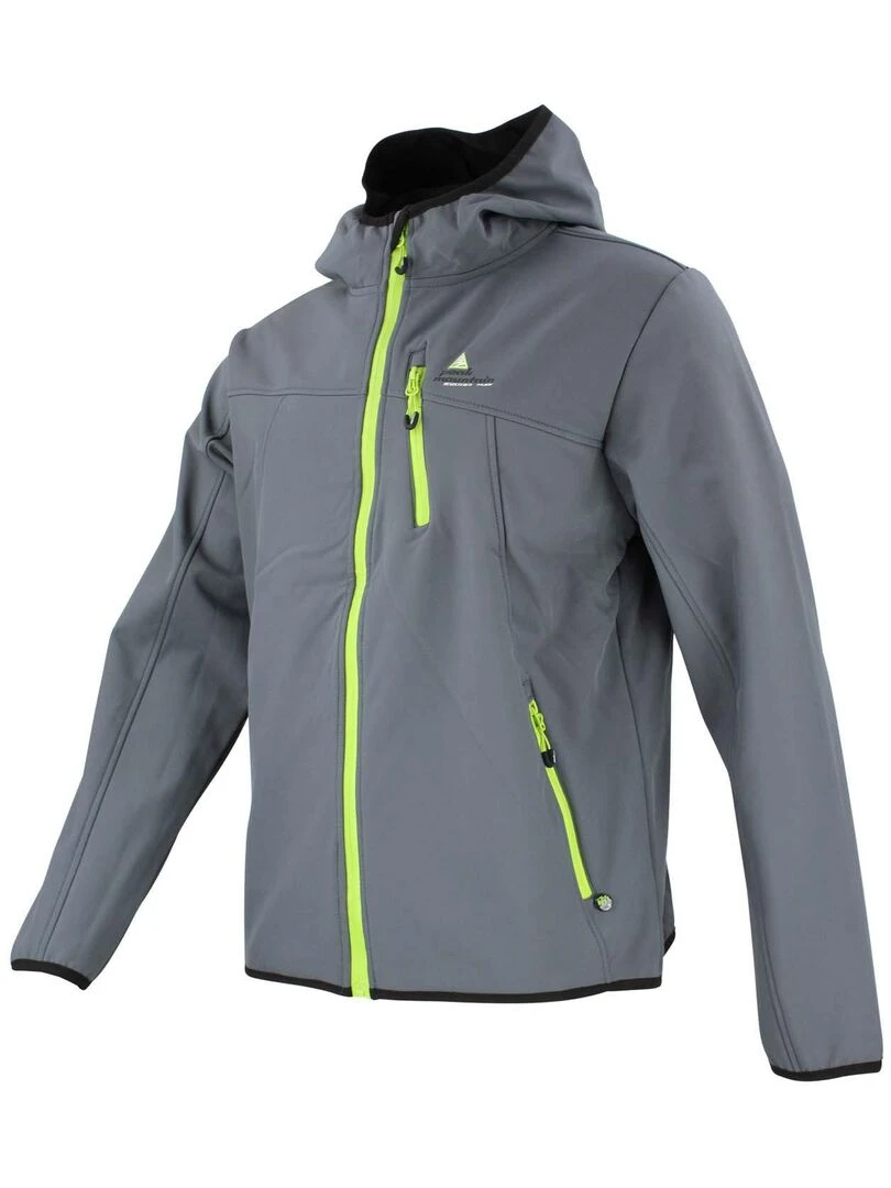 Blouson de ski garçon ECAMSO   PEAK MOUNTAIN   Gris
