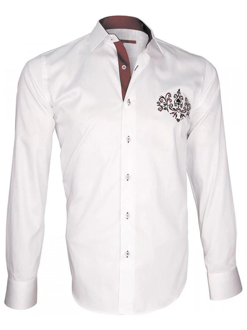 Chemise brodée WINDSOR Blanc