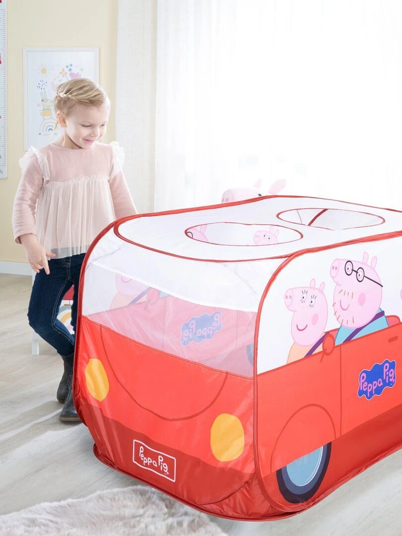 ROBA Tente de Jeu pour Enfant 'Peppa Pig'   Tente Pop Up en Forme de Voiture   Rouge   Blanc   N/A