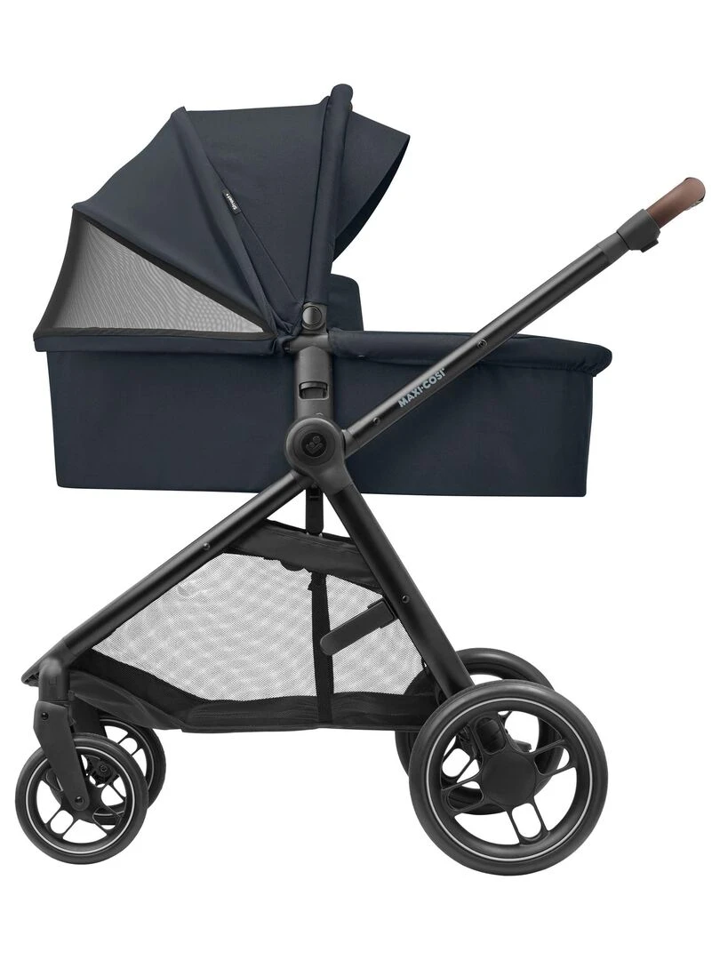 MAXI COSI Poussette Street Plus avec nacelle 0 à 4 ans  Confortable et Polyvalente  Essential Graph   Gris foncé