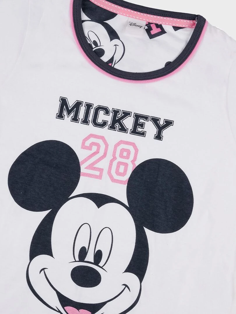 Pyjama short t shirt Mickey 28 Disney blanc   Blanc