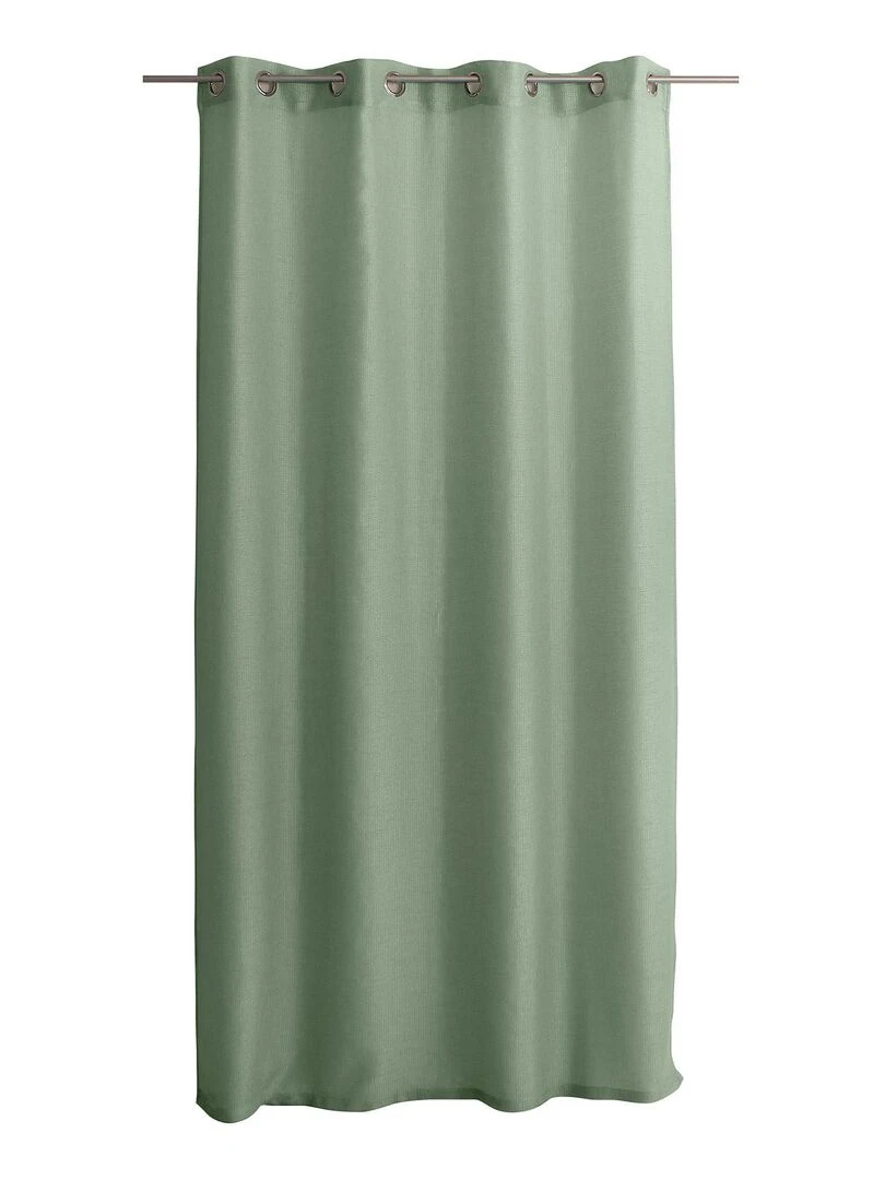 Voilage uni ajouré à œillets   Vert