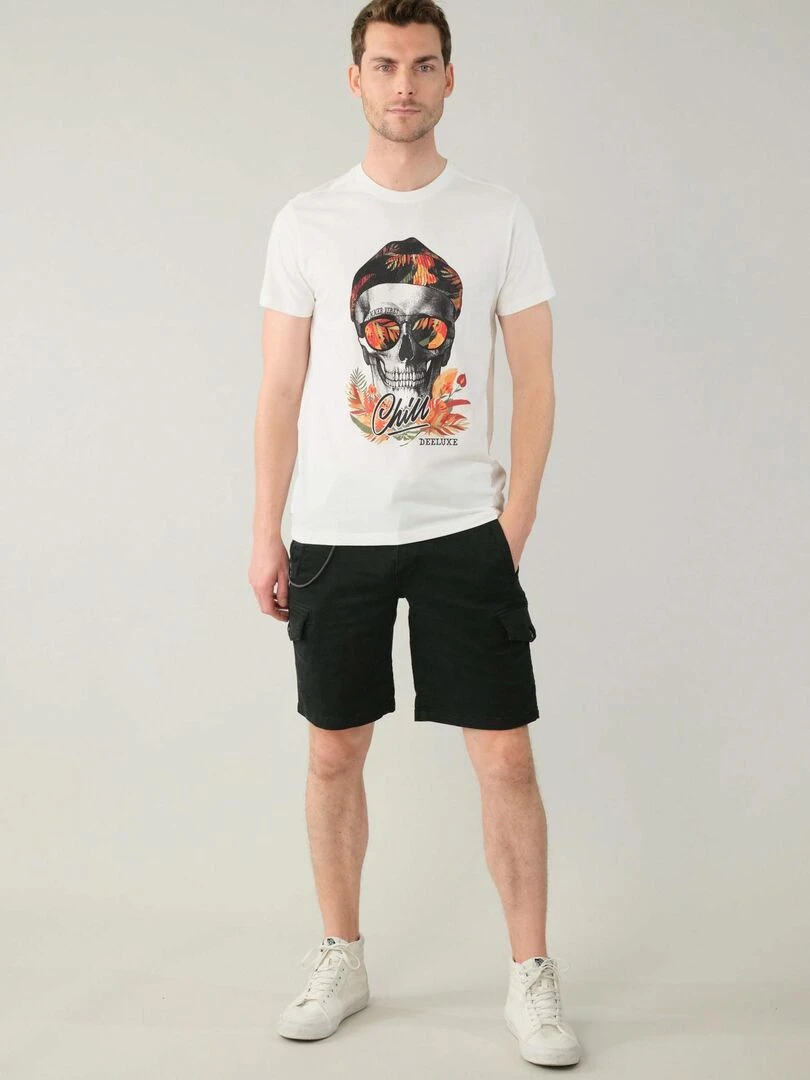 T shirt rock pour homme 'Deeluxe'   Blanc