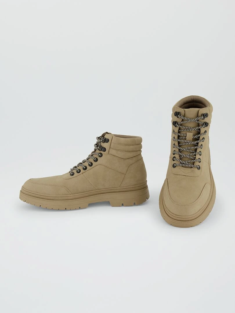 Boots esprit 'trekking'   beige