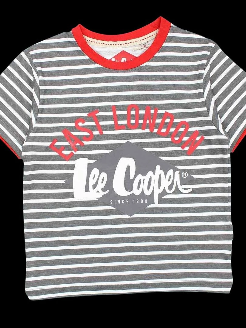 Lee Cooper Ensemble T shirt bermuda garçon Imprimé Logo Gris