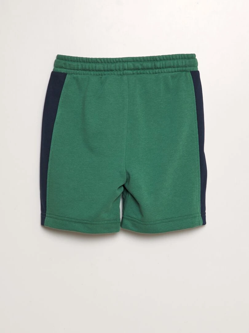 Bermuda de sport bicolore vert