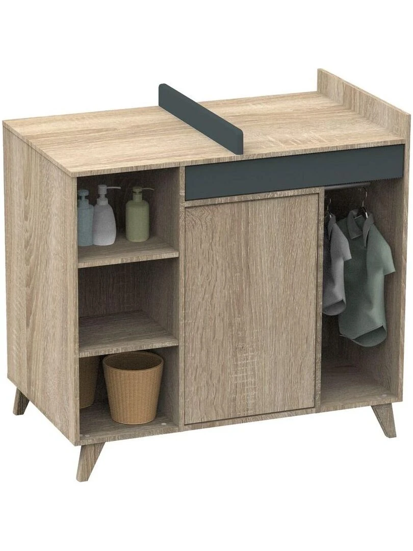 Commode à langer évolutive en bureau SAUTHON Gris