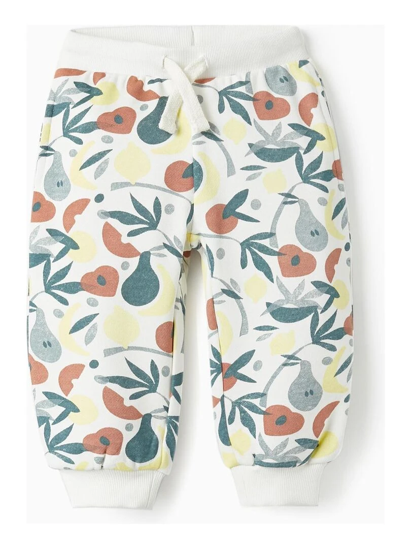 Pantalon en coton pour bébé garçon 'Fruits' SICILIAN DAYS Blanc