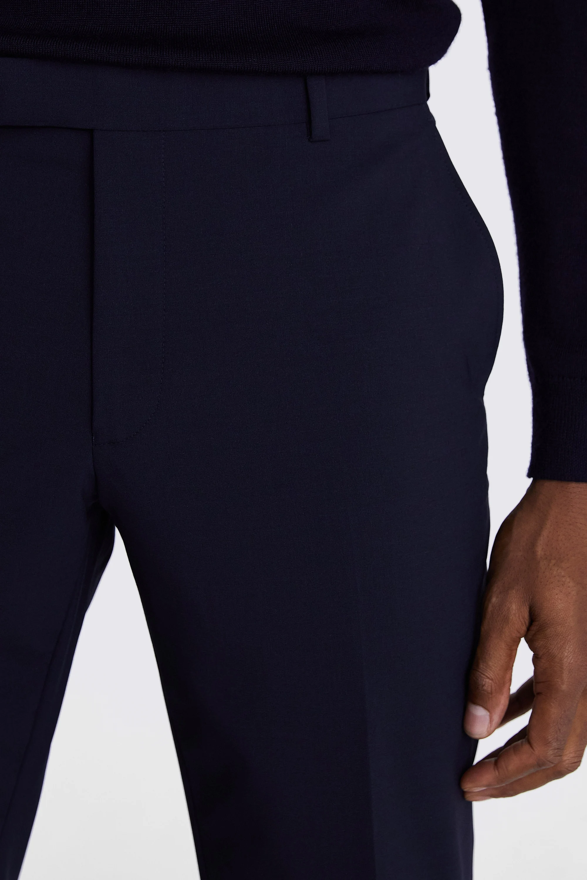 DKNY Slim Fit Navy Trousers   Buy Online at Moss