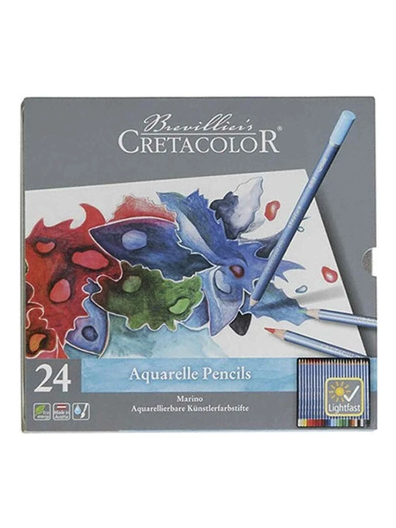 Set 24 crayons de couleur aquarellables Boîte N/A