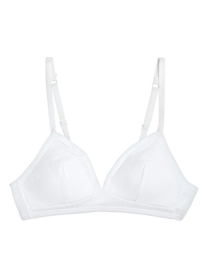 Soutien gorge souple avec mousse amovible Pépita Blanc