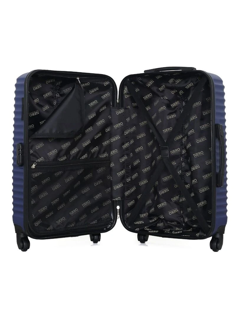 HERO   VALISE WEEKEND ABS ETNA  65 CM 4 ROUES   Bleu marine