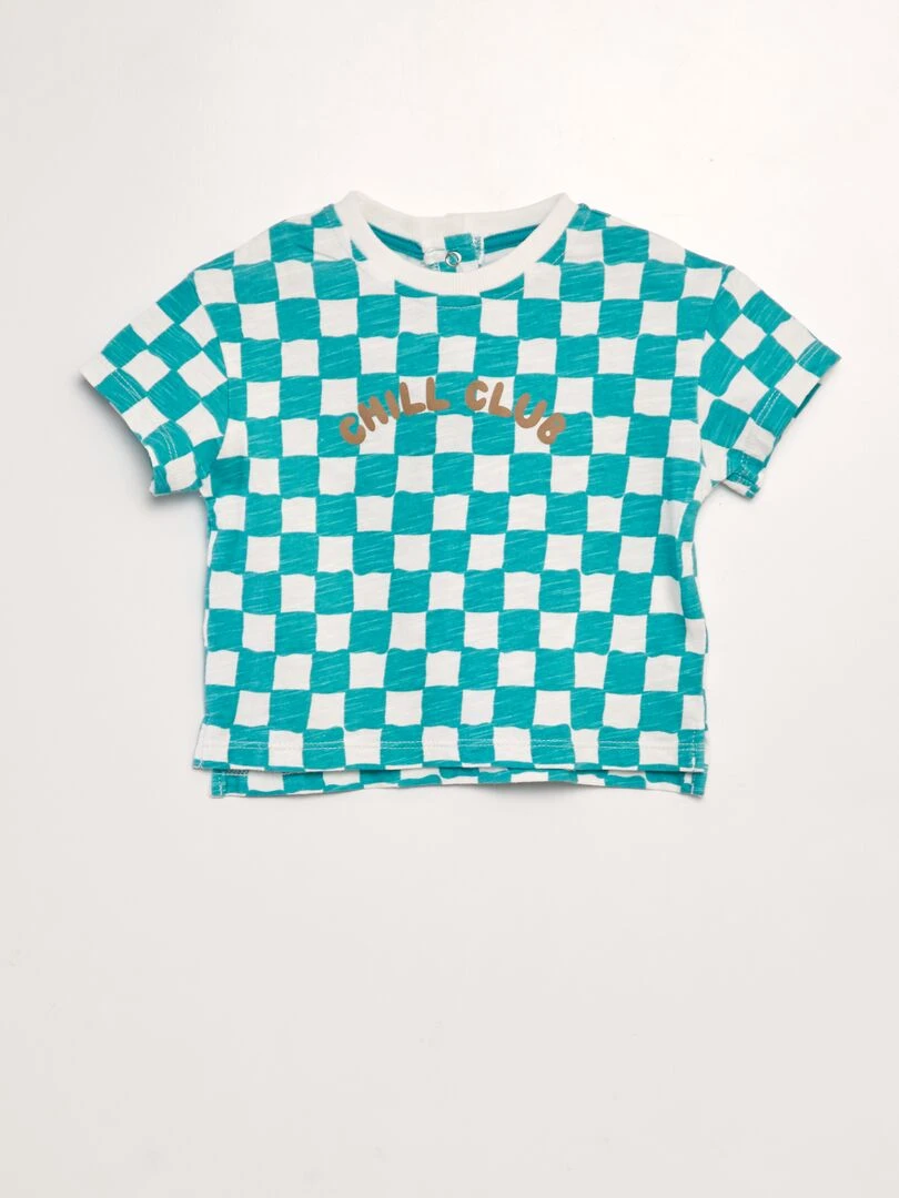 Ensemble t shirt + short en jean   2 pièces   Blanc