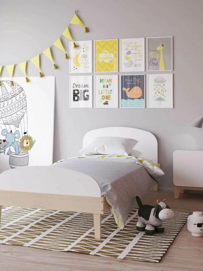 Chevet enfant Yuki   AKITEN RETAIL   Blanc Marron