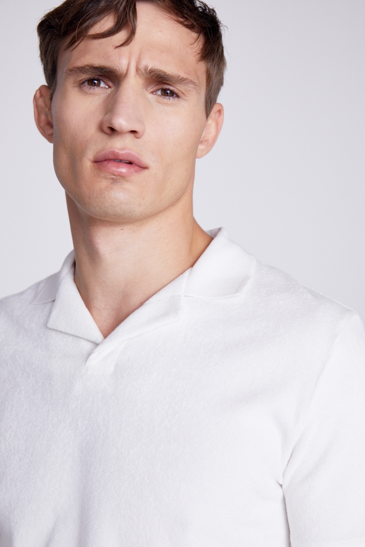 Ecru Terry Towelling Skipper Polo Buy Online at Moss
