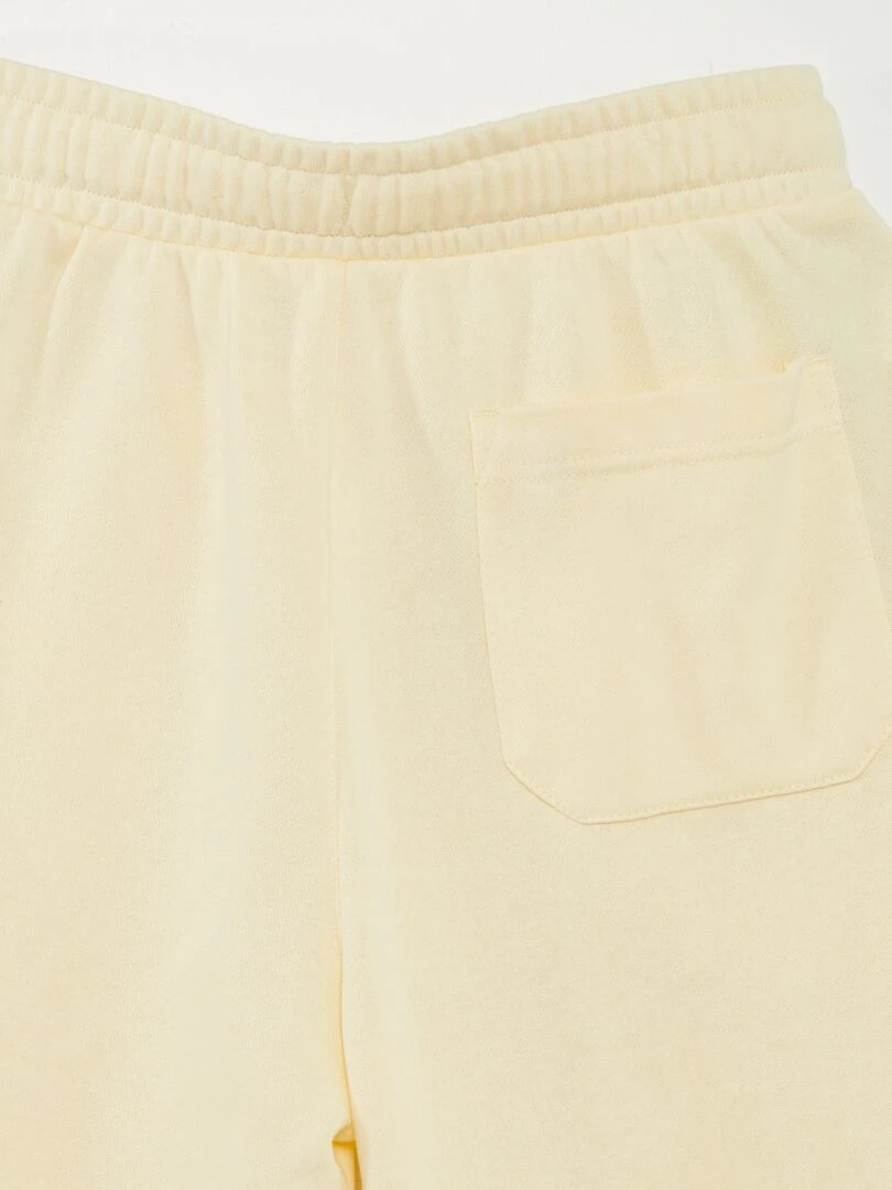 Short léger en molleton uni   Jaune