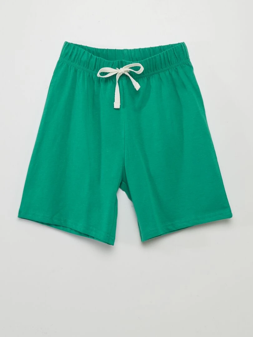 Ensemble pyjama t shirt + short 'croco'   Blanc/vert