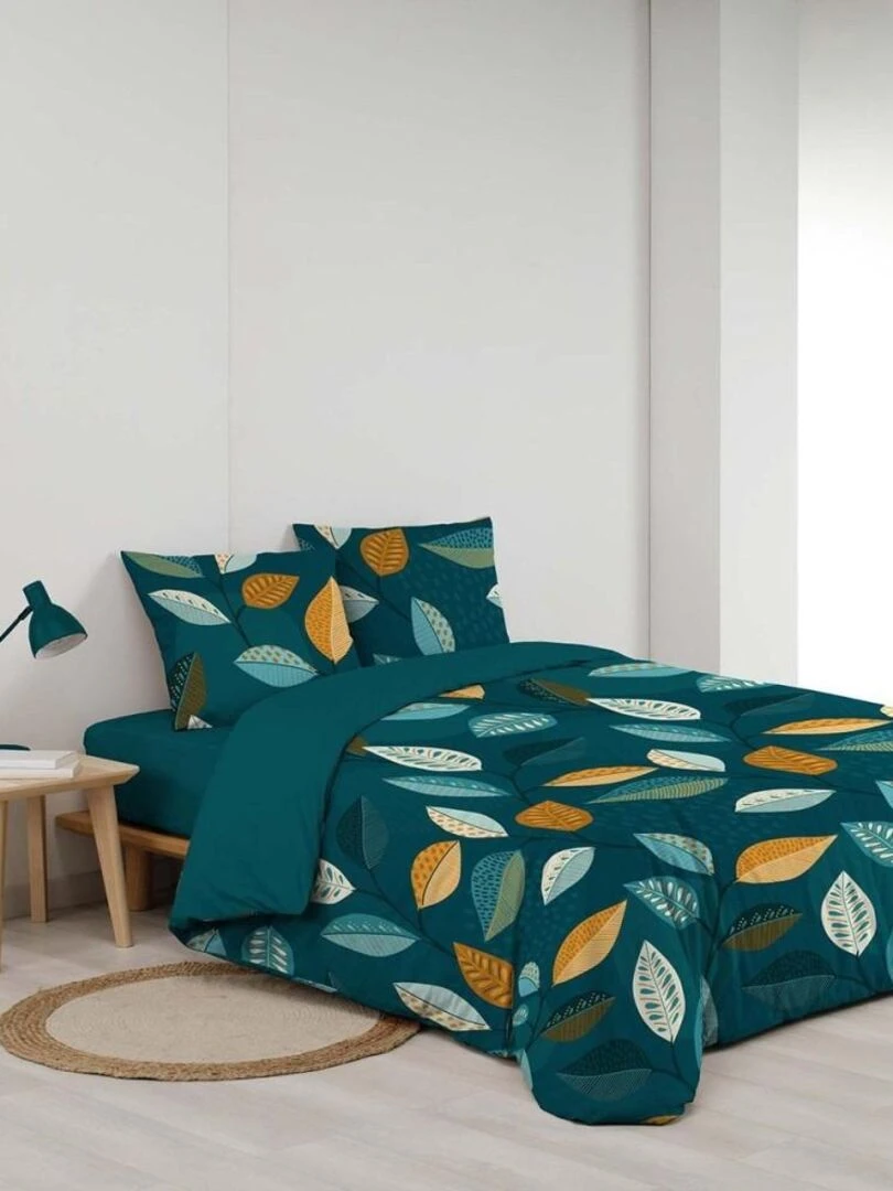 Housse de couette  + taie(s) Olympie coton 42 fils   Bleu