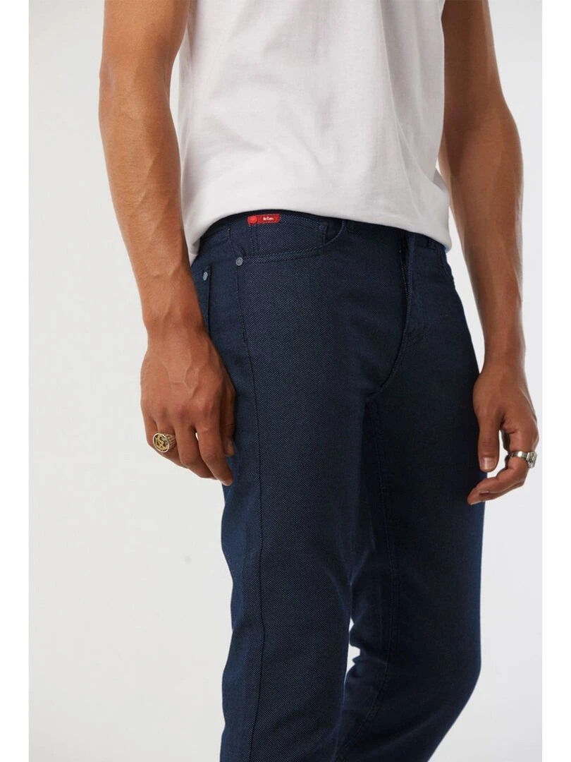 Lee Cooper   Pantalon coton straight LC126ZP   Bleu foncé