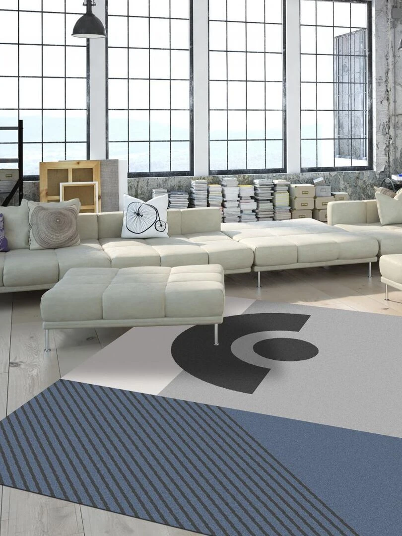 Tapis salon ELAK OEKO TEX®   Gris