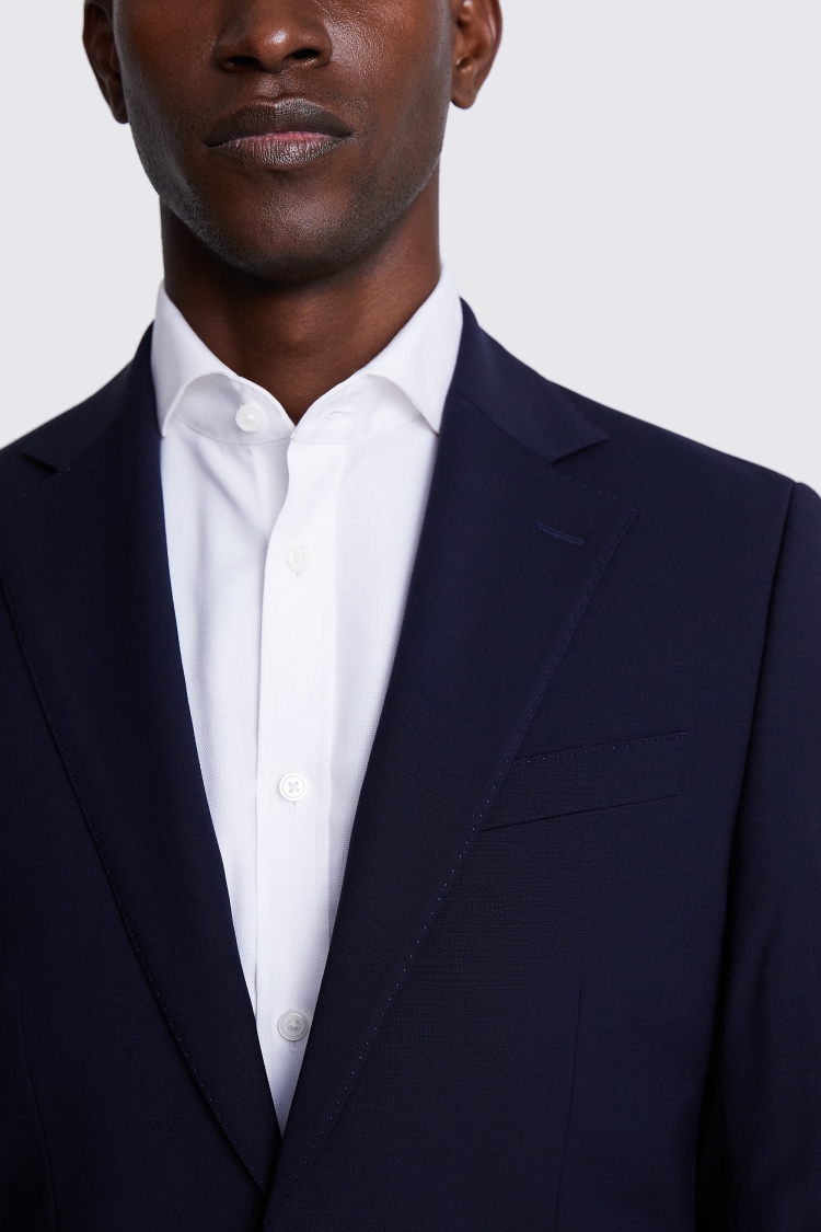 Slim Fit Navy Black Check Jacket   Buy Online at Moss